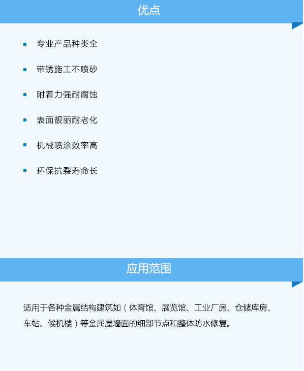 金屬屋面防腐翻新優點及應用范圍